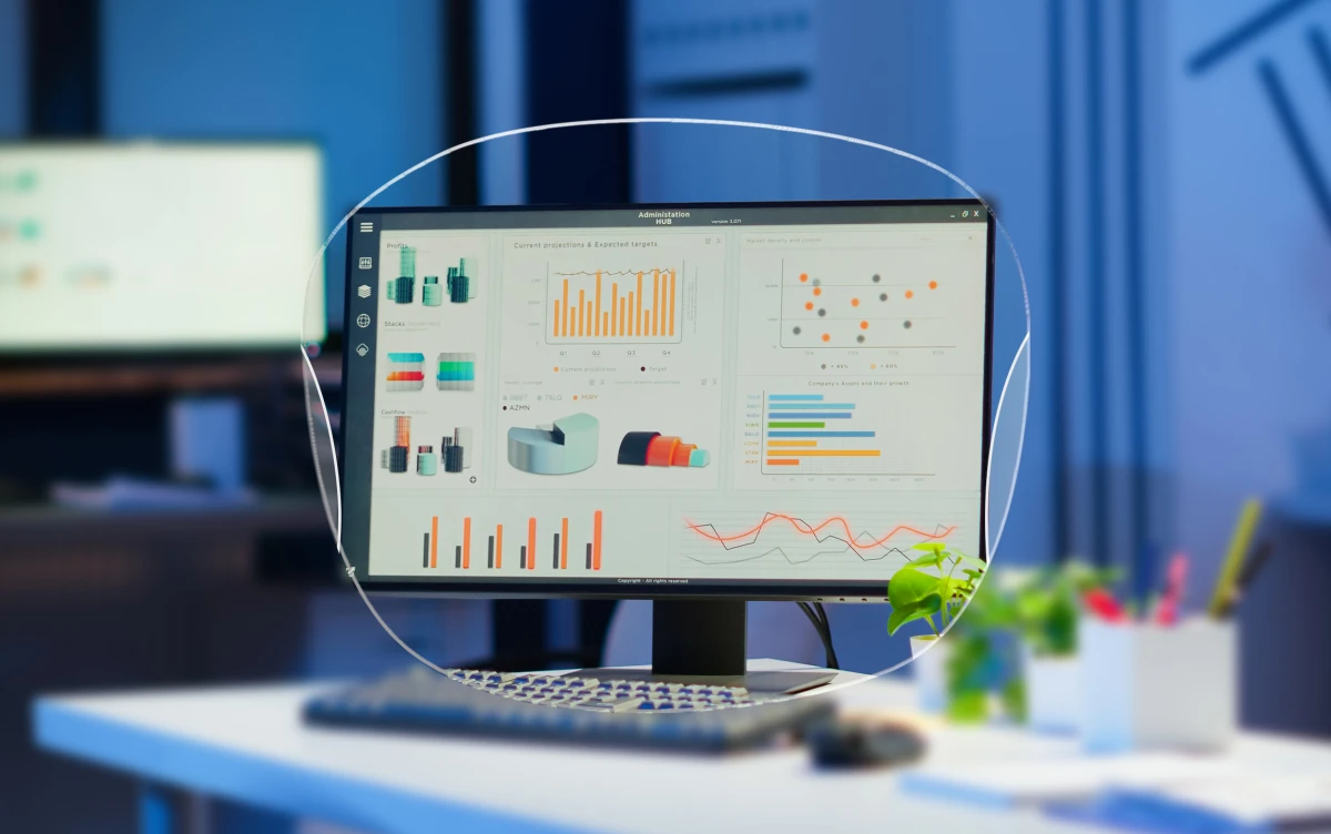 Anti-Fatigue near-task visualization at a workstation